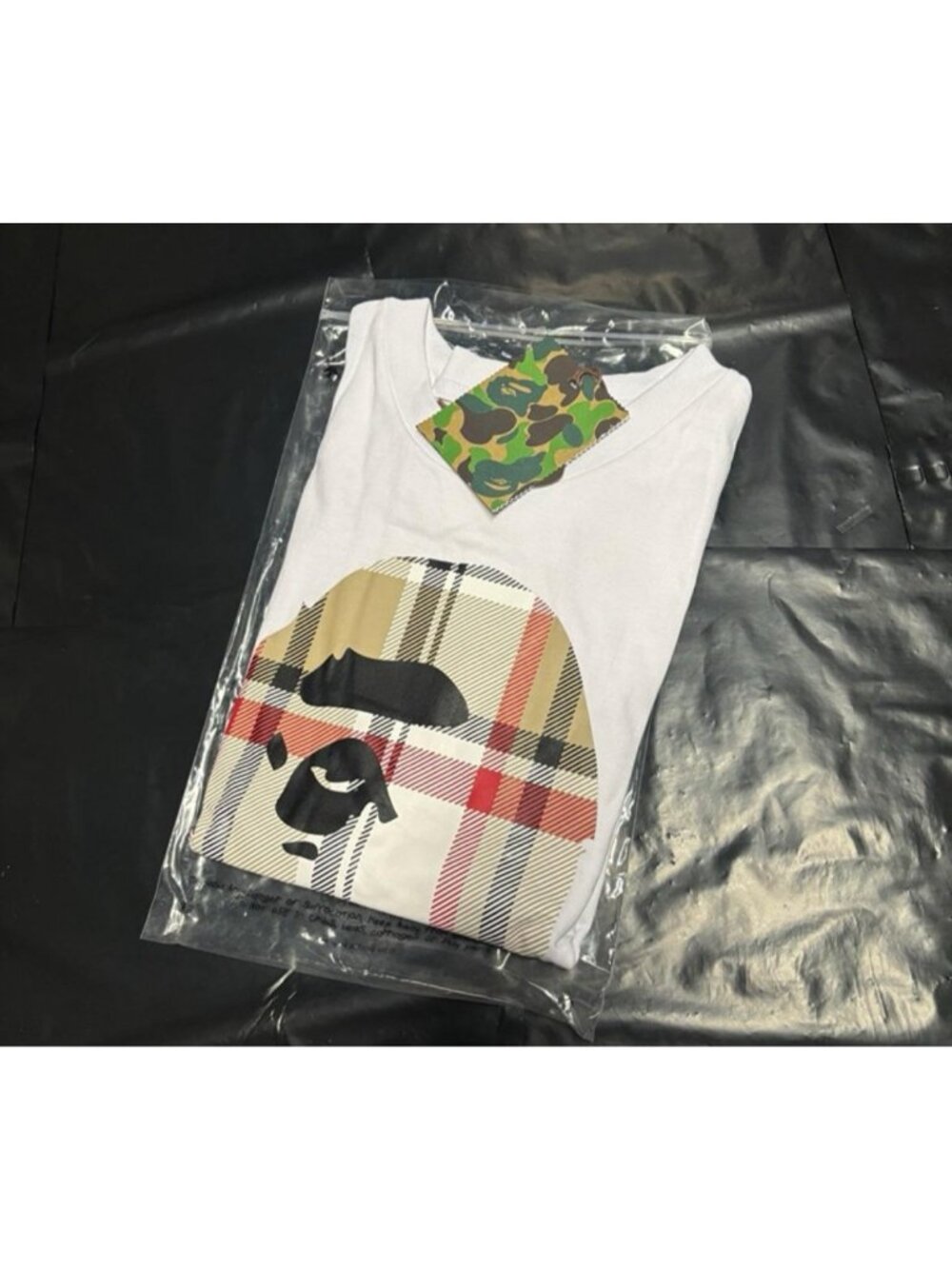 BAPE By Bathing Ape Tee check cross logo white all sizes